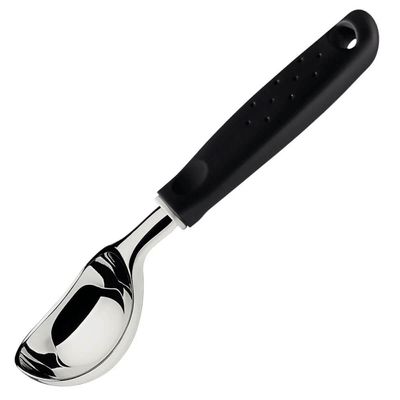 Kit 4 Conchas Pegadores de Sorvete Açaí Tramontina Utilitá Zamak Cromado Preto