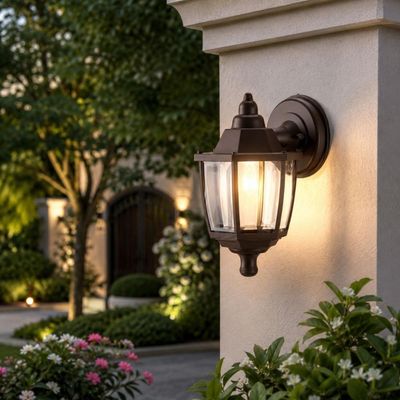 Luminária Arandela de Parede Dital Heritage Marrom Vintage Fechada Jardim Varanda Muro Sala