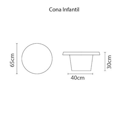 Mesa de Centro Infantil Tramontina Cona em Polietileno Rosa
