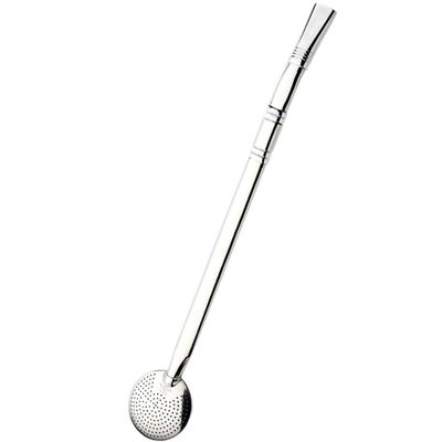 Bomba Inox Chata Com Botão Tubo Chupeta Dupla Bojo Redondo Cano Grosso De 9mmx24Cm