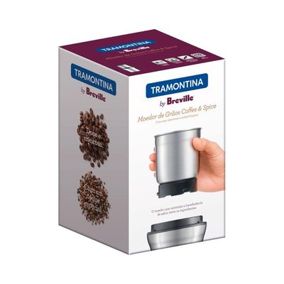 Moedor de grãos Tramontina by Breville Coffee & Spice em Aço Inox Fosco 127 V