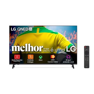 Smart TV 55QNED73ASA 55 Polegadas 4K QNED Processador a7 LG Preto / Bivolt