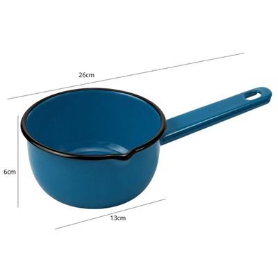 Papeiro Esmaltado N12 Panelinha com Cabo Azul Ágata Básica Cozinha Metalouça
