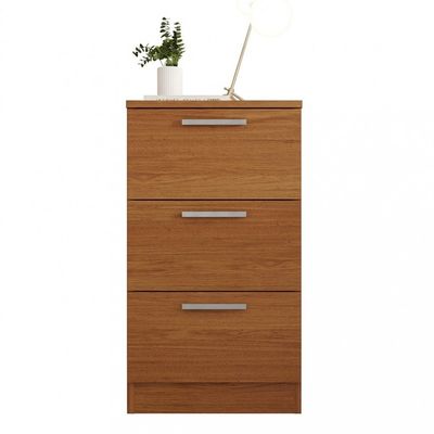 Mesa De Cabeceira Sleep Para Quarto 3 Gavetas Branco Caemmun Havana