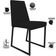 Kit 02 Cadeiras Decorativas Estofada Para Sala de Jantar Dafne L02 Corano Preto - Lyam Decor