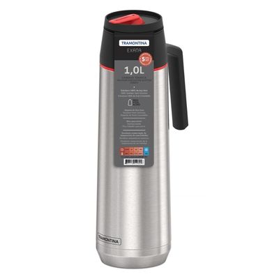 Garrafa Térmica Tramontina  1 Litro em Aço Inox com Ampola de Aço