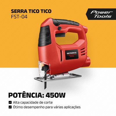 Serra Tico-Tico 3000 GPM Mondial Vermelho 450W - FST-04 127V