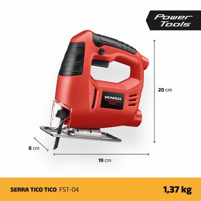 Serra Tico-Tico 3000 GPM Mondial Vermelho 450W - FST-04 127V