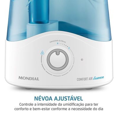 Umidificador de Ar Comfort Air Essence Mondial Branco/Azul Bivolt - UA-08 Bivolt