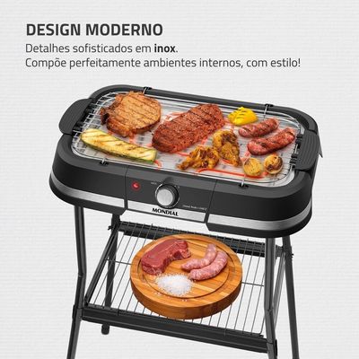 Churrasqueira Elétrica Mondial Preto 1800W - CH-09-BI 127V
