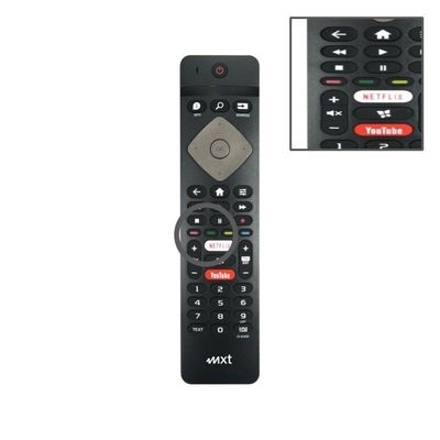 Controle Remoto Grupo MXT 01389 para Smart TV Philips 50PUG6654-78 Bivolt Preto