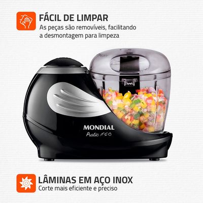 Mini Processador Mondial Preto 150W - MP-05-B 127V