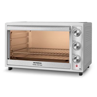 Forno Elétrico 60L Family Grill Inox Mondial Branco/Inox 1800W - FRN-60-WI 127V