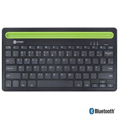 Teclado sem Fio Bluetooth 3.0 Dynamic Smart Dt200 Abnt Preto com Teclas Multimídia Vinik