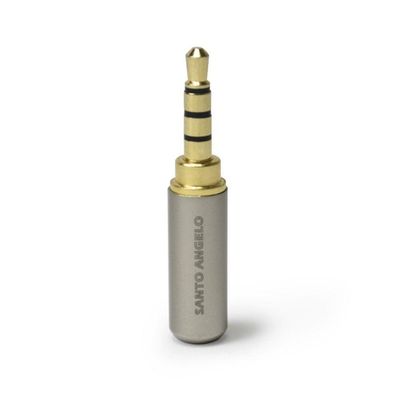 Conector P3 TRRS para Cabo de Áudio de Smartphone P3 SAS OP03 Prata e Dourado Santo Angelo