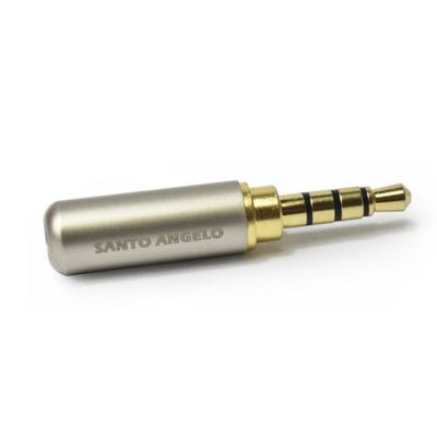 Conector P3 TRRS para Cabo de Áudio de Smartphone P3 SAS OP03 Prata e Dourado Santo Angelo