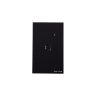 Interruptor Smart Zigbee Touch EZS 1001 com Controle por Aplicativo e Função Repetidor Preto