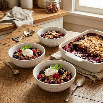 Jogo 12 Bowls Tigelas 630ml Média Porcelana Branca Canelada Germer para Frutas Cereais Saladas