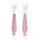Kit Talheres Flexíveis Infantil 6m+ Colher e Garfo Bebê Treinamento Menina Rosa Adoleta Bebê Rosa