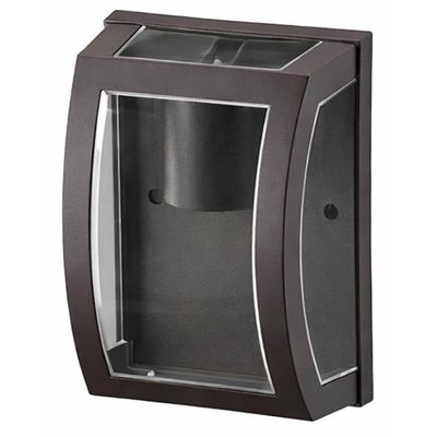 Arandela Parede 16x12cm Marrom Oval Lente Transparente Bivolt E27 Smart Dital