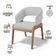 Cadeira de Jantar e Estar Living Estofada Lince L02 Linho Cinza - Lyam Decor