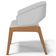 Cadeira de Jantar e Estar Living Estofada Lince L02 Linho Cinza - Lyam Decor