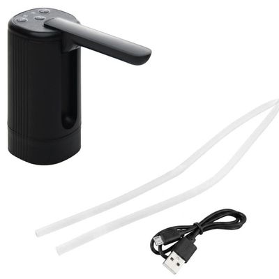 Bomba Recarregável para Galão d'Água 14,5x6x12cm Preta Lyor Portátil com Cabo USB e Mangueira