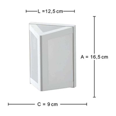 Kit 8 Arandelas Parede Triangular Branco Luminárias Lente Leitosa Muro E27 Dital