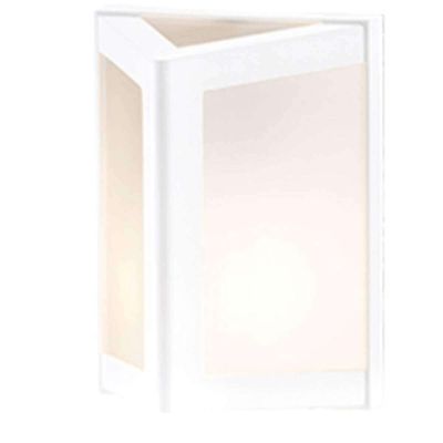 Kit 8 Arandelas Parede Triangular Branco Luminárias Lente Leitosa Muro E27 Dital