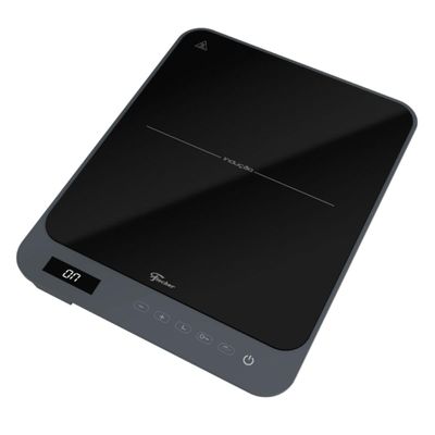 Cooktop de Indução Portátil Fischer 1 Boca Bivolt Touch Screen Cinza Eiger
