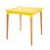 Mesa Tramontina Diana 70 cm em Polipropileno Amarelo com Pernas de Madeira