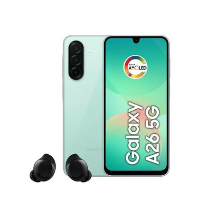 Smartphone Galaxy A26 5G Tela 6.7 256GB Câmera Tripla 50MP + Galaxy Buds Core Samsung Verde / Bivolt