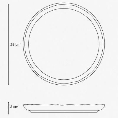 Prato Raso Cerâmica Bio Pietra Porto Brasil Stoneware Cozinha Gourmet Mesa Posta Restaurante