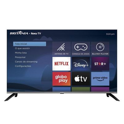 Smart TV 50" Britânia B50CRA 4K Ultra HD DLED Grafite Bivolt