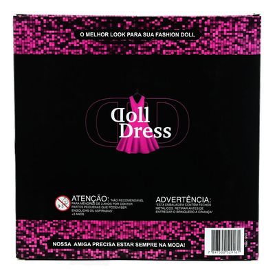 Vestido Para Boneca - Doll Dress Kit 2 Looks - Vermelho C/ Amarelo
