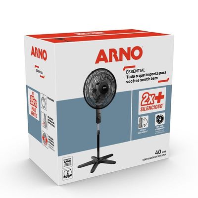 Ventilador de Coluna VD2C Essential 6 Pás 140W Arno Preto com cinza / 127V