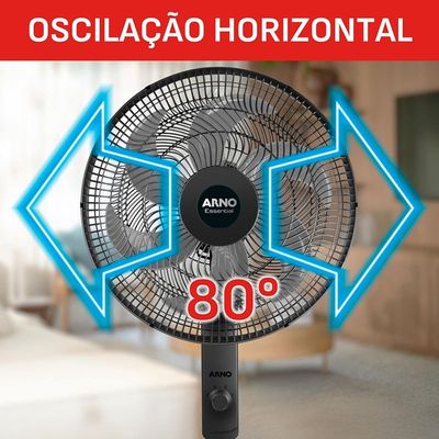 Ventilador de Coluna VD2C Essential 6 Pás 140W Arno Preto com cinza / 127V