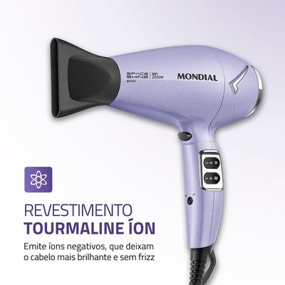 Secador de Cabelos Space Shine Mondial Lilás BIVOLT - SC-21-BI Bivolt