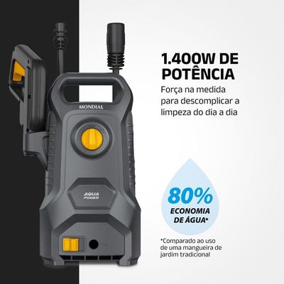 Lavadora de Alta Pressão Aqua Power Mondial Cinza 1400W - LAP-04-GY 220V