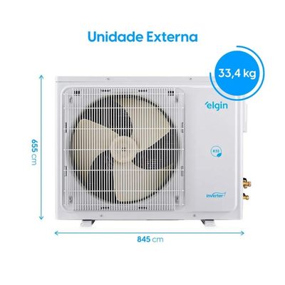 Ar Condicionado 24000 BTUs Split Hi Wall Inverter Elgin Quente e Frio Eco III 220V
