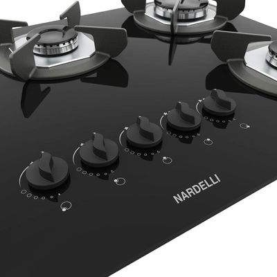 Fogão Cooktop Elétrico com 5 Bocas Mesa em Vidro Safe Nardelli Preto / Bivolt