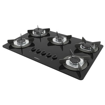Fogão Cooktop Elétrico com 5 Bocas Mesa em Vidro Safe Nardelli Preto / Bivolt