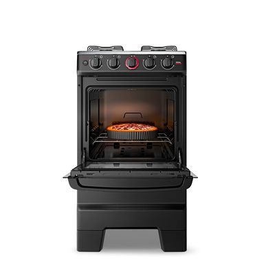 Fogão Esmaltec Ideal Super 4 Bocas com Mesa em Inox Preto / Bivolt
