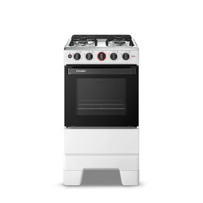Fogão Esmaltec Ideal Super 4 Bocas com Mesa em Inox Branco / Bivolt