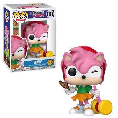 Boneco Funko Pop! Sonic The Hedgehog -  Amy Rose Com Chase