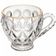 Xícara Lile com Fio de Ouro 80ml Cristal Ecologico Lyor Café Clinica Atendimento 6cm