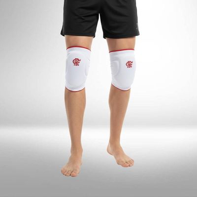 Joelheira Slide Flamengo Branco G Knit 3D Espuma 12Mm Proteç
