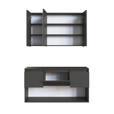 Gabinete de Banheiro Suspenso 110cm com Espelheira Lavinia s