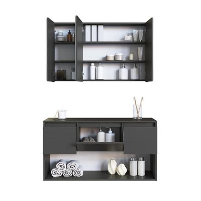 Gabinete de Banheiro Suspenso 110cm com Espelheira Lavinia s