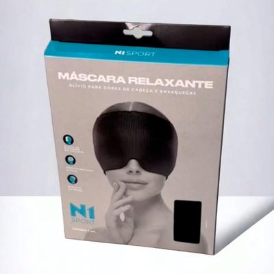 Máscara Relaxante com Gel Térmico Preto N1 Sport